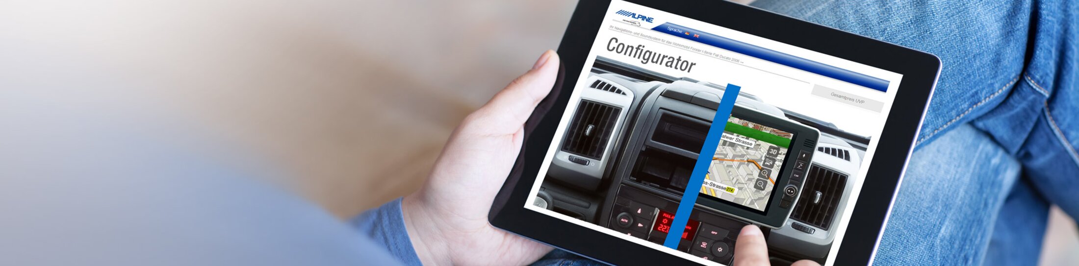 Motorhome Sound & Navigation Configurator ALPINE | © ALPS ALPINE GmbH Motorhome Sound & Navigation Configurator ALPINE | © ALPS ALPINE GmbH